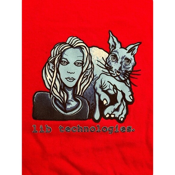 Vtg Lib Technologies Rare Graphic T Shirt Long Sleeve Crewneck L Skate Grunge - Picture 12 of 14
